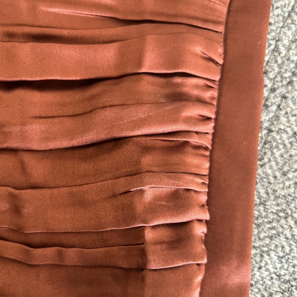 Sezane Editions 100% Silk Pearlena Top in Cacao Mahogany Brown NWT US 4 - Picture 11 of 11